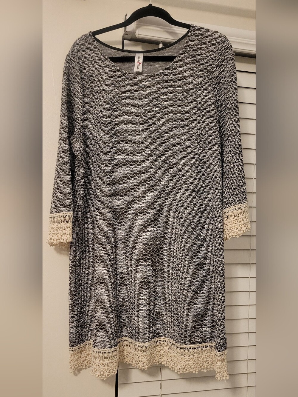 Perfectly Priscilla Black & White Tweed Dress